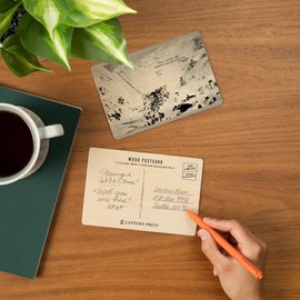 Chilkoot Pass, Alaska, Klondikers Ascending Trail of '98 Photo (4x6 Birch Wood Postcards, 2-Pack Stationary, Rustic Home Wall Decor)