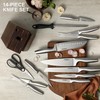 Knife Block Set, Kitchen Knife Sets with Block, FIKSHOT Knives