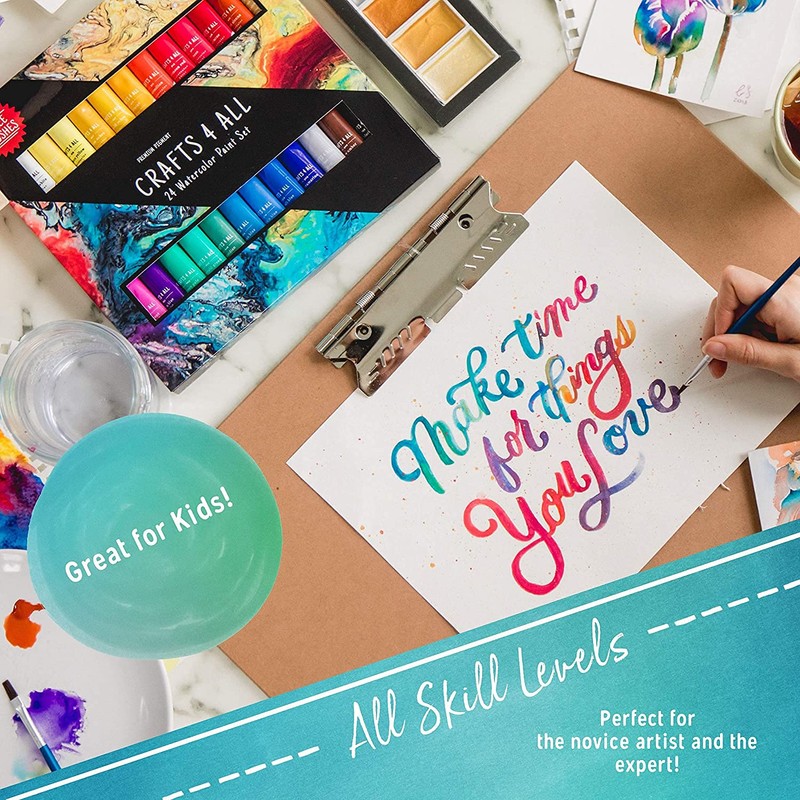 Crafts 4 ALL Watercolour Paint Set - 24 Pack of