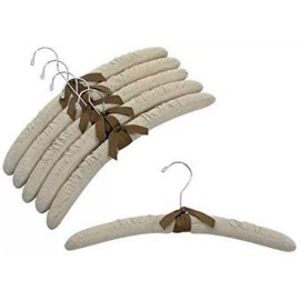 Only Hangers 17" Linen Padded Hangers w/Chrome Hook