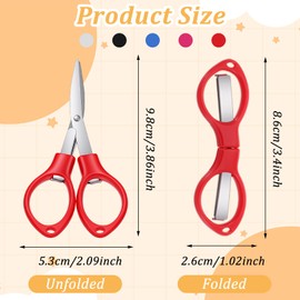 50 Pcs Mini Folding Scissors Small Foldable Travel Stainless Steel Portable Shears Bulk Badge Scissors for Nurses Glasses Shaped Anti Rust Sewing Cutter for Christmas Nurse Week Gifts School Office