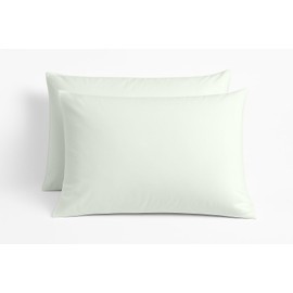 Comfort Beddings 100% Organic Cotton Pack of 2 Travel Pillowcases 12x16 Tea Green Pillow Cases with Envelope Closure, Crisp Percale Weave, Soft & Cooling Pillow Covers (Size-12x16, Tea Green)