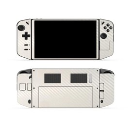 Carbon Pattern Stickers Cover Case Full Protective Skin Decal for Legion GO Gaming Protector Accessories (White)