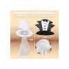 Sombrero Copa Alta Foam Novios Despedida Solteros Bodas Blanco/negro