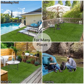 Falflor 4x6ft Artificial Grass Mat with Drainage Holes Reusable Grass Area Rug Fake Grass Pad for Dog Outdoor Rug for Dog Pets Patio Lawn Landscape Balcony