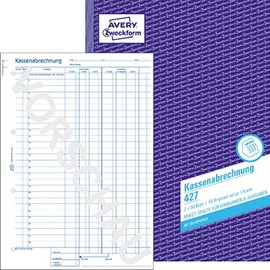 Avery Zweckform 427 Cash Book A4 / 2 x 50 Sheets