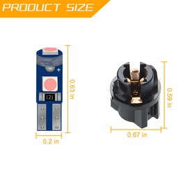 KHGUZ 40PCS Car Dashboard T5 LED Lights, Super Bright Auto Instrument Panel 3030-3SMD Bulb Replacement, Vehicle Gauge Cluster Indicator Accessories, Universal for RV, SUV, Truck (Pink/Purple)