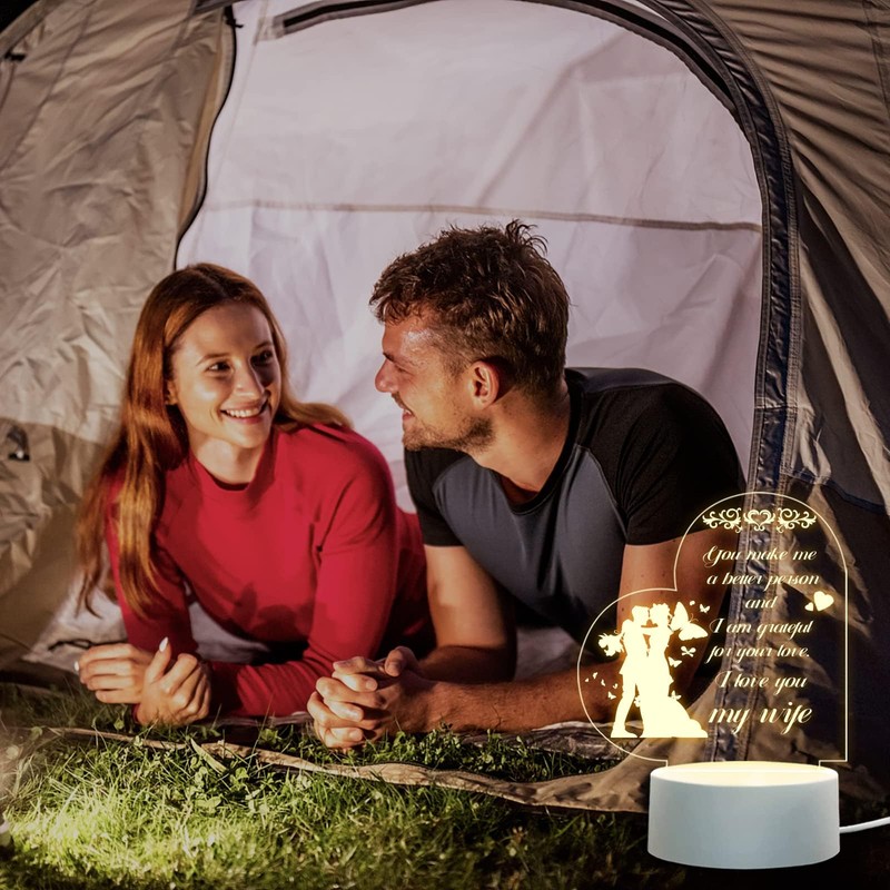 ZNDFTW Wife Gifts from Husband, Night Light, Romantic Text, Valentines