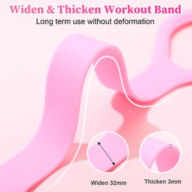 Hiboom 12 Pcs Figure 8 Fitness Resistance Band Bulk Exercise Elastic Bands Upper Body Workout Equipment for Yoga Pilates Stretching Home Gym Workout Shoulder Back Foot Leg Hand Stretcher Arm Exerciser