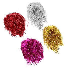 Healeved 4pcs High Temperature Silk Short Hair Wigs Unisex Cosplay Party Accessories Purple Gold Silver for Women Hair Supplies