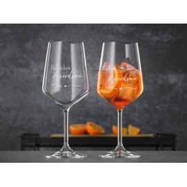 Spiegelau & Nachtmann Style Aperol Glass 630 ml with Engraving Hallöchen Aperölchen - APEROL SPRITZ Lovers - Made in Germany - Gift Idea (Aperol, Aperol)