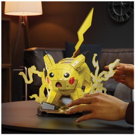 4D Build, Pokémon Pikachu 3D Model Kit, Pokémon Figure, Kanto First Partner Collection, Desk Décor, 201 Pieces, for Ages 12 & Up