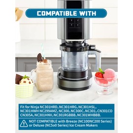 NC299AMZ Outer Bowl Locking Lid for Ice Cream Maker Fit for NC301/NC300/ NC201/ NC101 Series (NO Paddle), Reusable