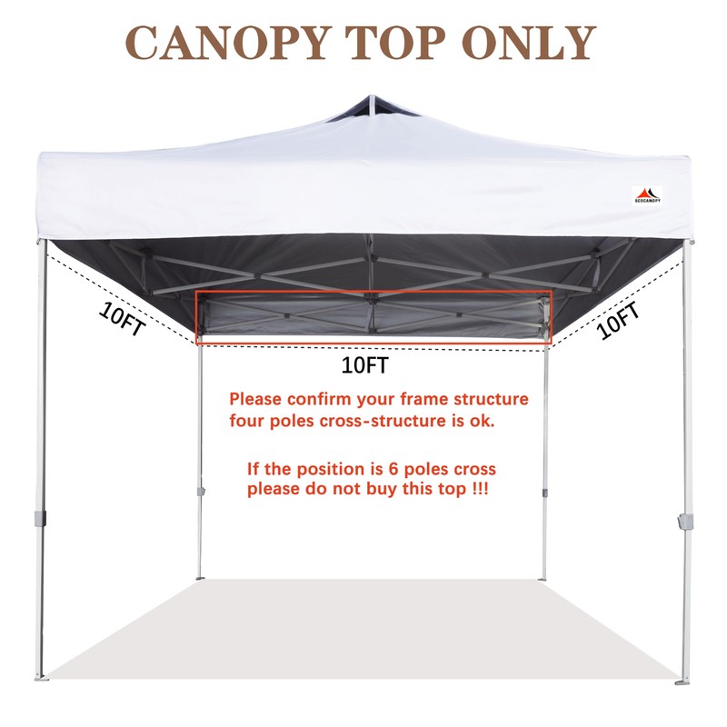 SCOCANOPY Commercial 10x10 Canopy Replacement Top with Air Vent,Canopy Cover
