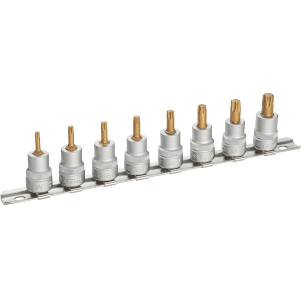 HAZET 8802T/8H 240 mm Torx Profile Socket Set - CVD-Tin