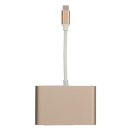 USB 3.1 Type C to VGA Adapter Hub PD 3 in 1 Docking Station Aluminum Type C to VGA Adapter Rose Gold