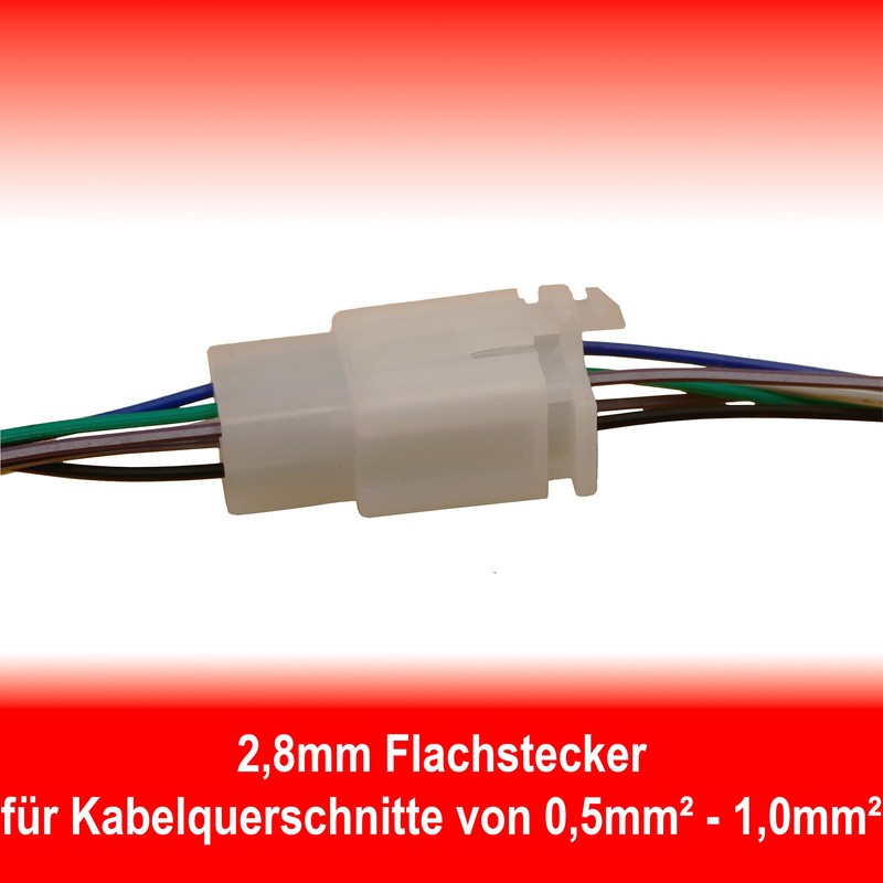 10x Flat Connector Housing 9-Pin Including 2.8 mm Flat Connector