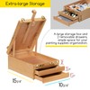 MEEDEN Large Tabletop Easel Sketchbox, Adjustable Solid Beech Wood Desktop