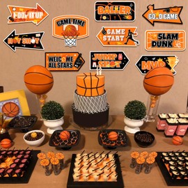 Basketball Birthday Party Decoration Sign, 20 Pieces Basketball Decoration Birthday Sign for Basketball Party Decorations & Basketball Birthday Decorations