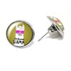 JUANLOWE No Drama Lama Earrings Silver Alpaca Stud Earrings Stainless
