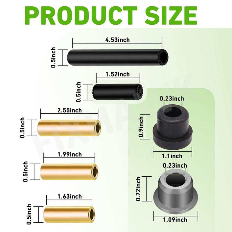 Club Car Precedent Bushing Kit, Polyurethane Bushings and Sleeve Kit