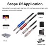 Dual 1/4 Inch TS to Dual RCA Stereo Sound Cable