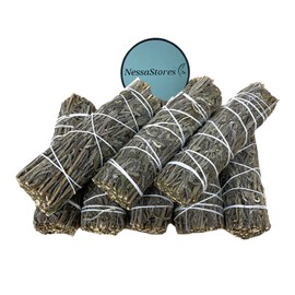 NessaStores 1 Dried Lavender Smudge Stick, 4 Inch Hand Tied, All Natural, Ethically Sourced for Home Cleansing, Stress Relief, & Clearing Negative Energy. JC-144