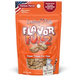 Loving Pets Flavorfullz Filled Treats for Cats, Chicken 3 oz.