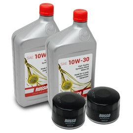 RUSSO 2PK 10W-30 Engine Oil & Oil Filter for Kawasaki 99969-6081 49065-7007