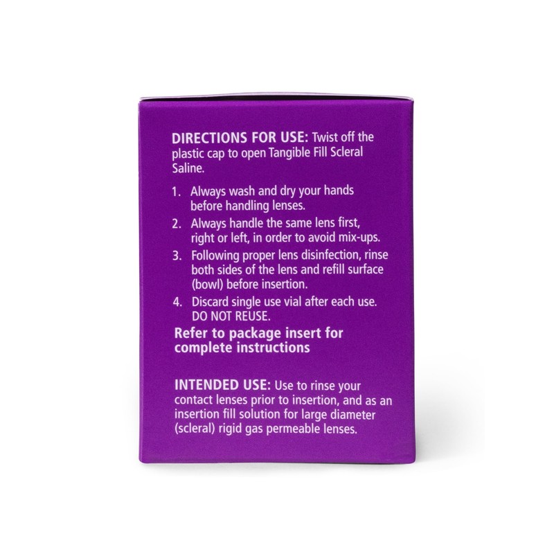 Tangible Fill Saline Solution for Scleral & Rigid Gas Permeable