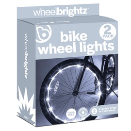 Brightz WheelBrightz 2-Pack Bike Wheel Lights, White - LED Bike Lights for Tires - Bike Lighting Parts & Accessories - Outdoor Summer Fun for Boys and Girls