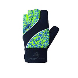 Chiba Lady Women's Gloves Wris Tpro, 40916, Turquoise/Apple Green, L