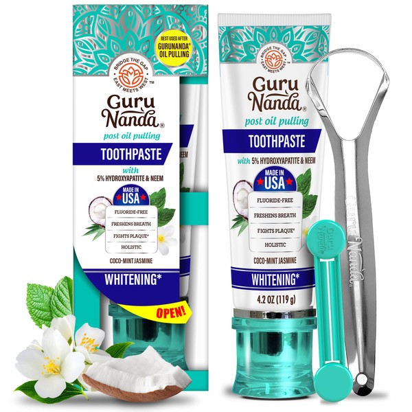GuruNanda Hydroxyapatite Toothpaste, SLS & Fluoride Free, Whitening Toothpaste -