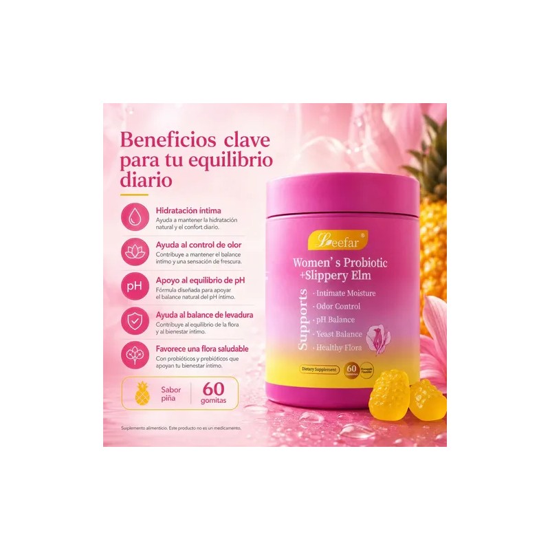 Probiótico Femenino Gomitas Womens Probiotic Gummies, 60 ct