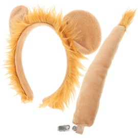 Beavorty 1 Set Lion Headband Set, Ear Headband Stuffed Animals Fur Animal Hairband, Animal Costume Set Cartoon