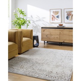 Livabliss x Our PNW Home Cascade Minimalist Area Rug, 6'7" x 9', Brown