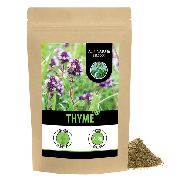 Dried thyme (250g, 8.8oz), rubbed thyme, 100% pure and natural