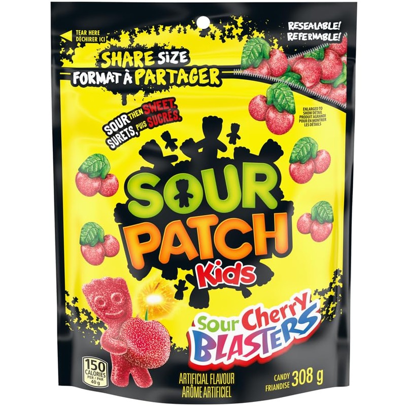 Maynards Sour Cherry Blasters Candy, 355 Gram/12.52 ounces {Imported from