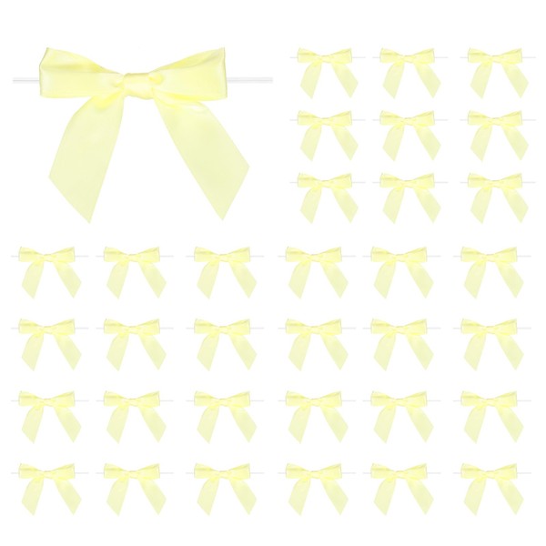 PATIKIL 50 Pcs Satin Ribbon Twist Tie Bows 3.5 Inch