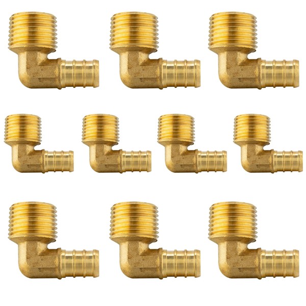 GUOFIS 10 Pack PEX Fittings,Pex 1/2"x 3/4" Male Threaded NPT