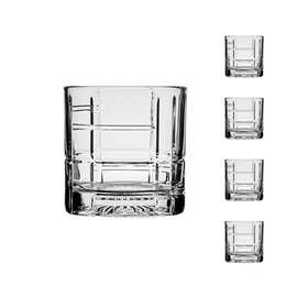 Ocean by Anchor Hocking Traze Future Rocks Glasses (4-Pieces), 12-ounce, Dishwasher Safe