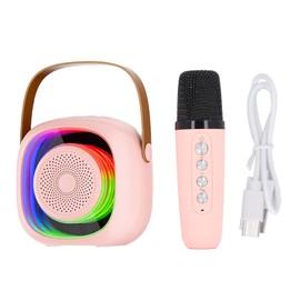 Mini Karaoke Machine Long Battery Life Kids Adults Wireless Portable Bluetooth Speaker with Microphone for Family Home Party