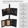 Baur Men's Genuine Leather Wallet with RFID Protection Large Wallet