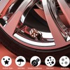 MEAJOO 4PCS Pearl Pattern Dice Tire Valve Stem Caps, Leak-Proof