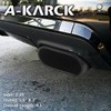 A-KARCK Square Exhaust Tip 2.25" Inlet, Black Coating Rectangle Exhaust