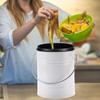 Compost Bin for Kitchen Counter, LALASTAR Small Metal Compost Bin