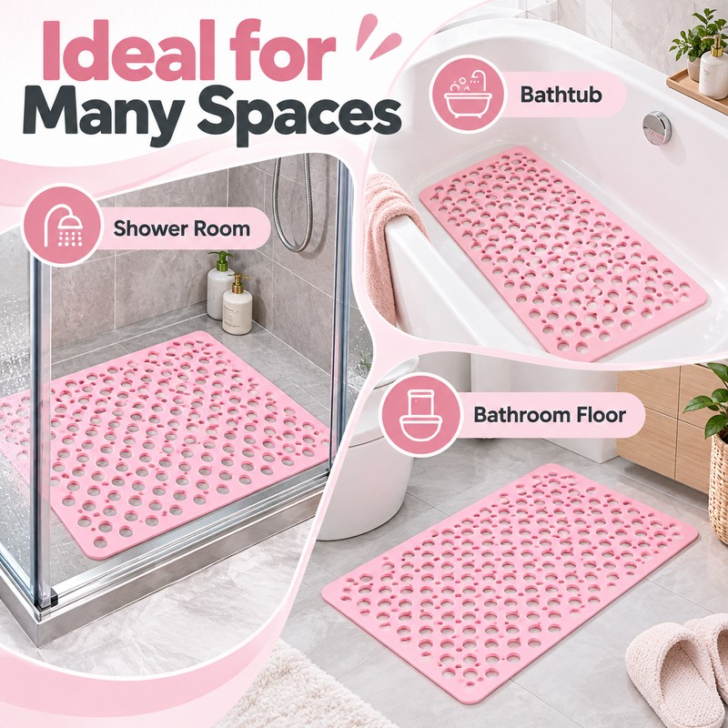 Non-Slip Shower Mat for Bathtubs and Bathrooms – 43 x