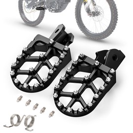 IUVWISN Wider Footpegs CNC for Surron LBX/E-Ride Pro SS/SR/S, Dirt Bike Foot Pegs Non-Slip Wider Design with Heavy-Duty Spring for Sur Ron Eride Pro SS 2.0/3.0 Black