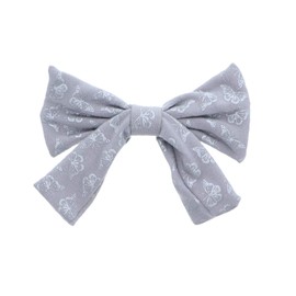 5.5 inch Bow With Butterflies Hair Clip For Woman And Girls - Grey