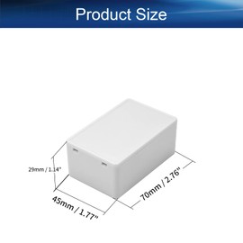 Heyiarbeit 5Pcs 2.76"x1.81"x 1.16" ABS White Dustproof Electronic Junction Box Enclosure Project Box Cord Protector For Electronic Projects